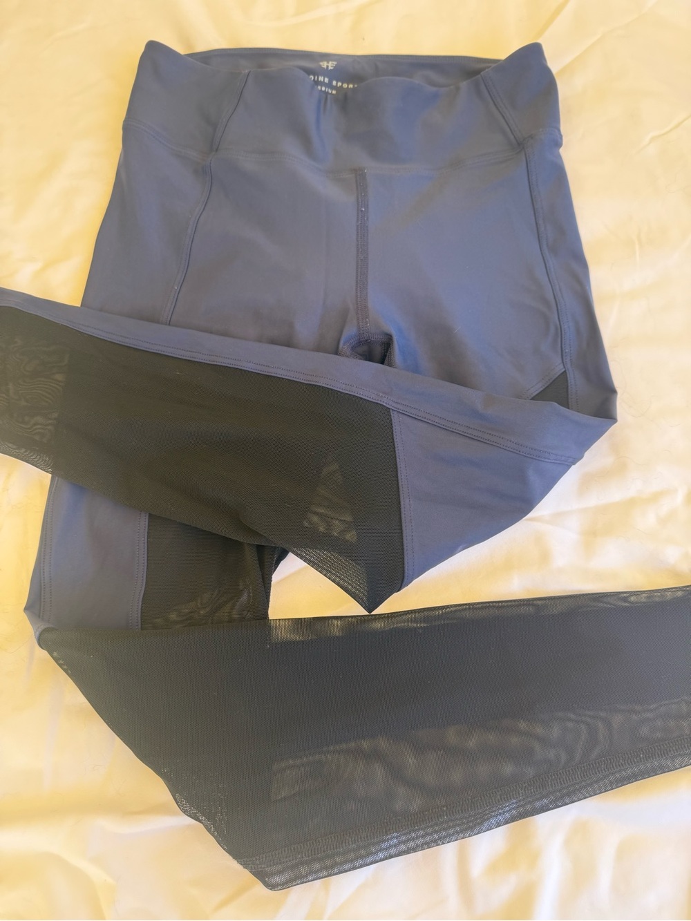 Heroine Sport Navy Blue and Black Mesh Leggings